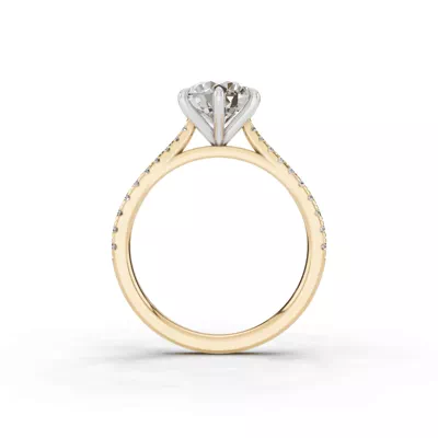 Tradition Cathedral Pavé 1.50 ct. Round Lab Engagement Ring (1.8mm)