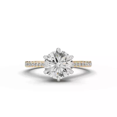 Tradition Cathedral Pavé 1.50 ct. Round Lab Engagement Ring (1.8mm)