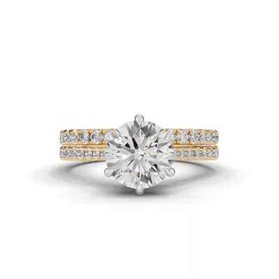 Tradition Cathedral Pavé 1.50 ct. Round Lab Engagement Ring (1.8mm)