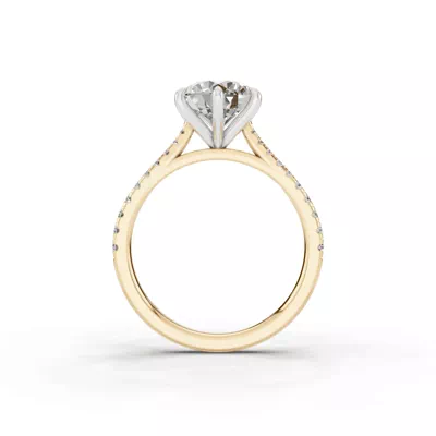 Tradition Cathedral Pavé 2.00 ct. Round Lab Engagement Ring (1.8mm)