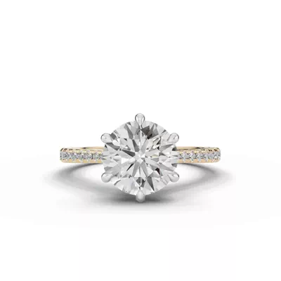 Tradition Cathedral Pavé 2.00 ct. Round Lab Engagement Ring (1.8mm)