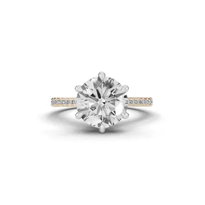 Tradition Cathedral Pavé 3.00 ct. Round Lab Engagement Ring (1.8mm)