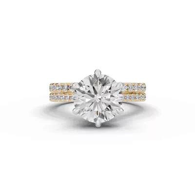 Tradition Cathedral Pavé 3.00 ct. Round Lab Engagement Ring (1.8mm)