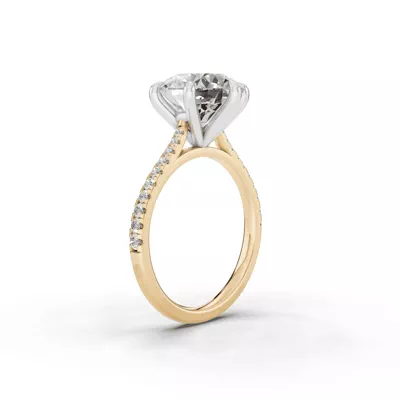 Tradition Cathedral Pavé 4.00 ct. Round Lab Engagement Ring (1.8mm)