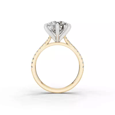 Tradition Cathedral Pavé 4.00 ct. Round Lab Engagement Ring (1.8mm)