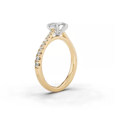 Tradition Cathedral Pavé 1.00 ct. Oval Lab Engagement Ring (2.2mm)
