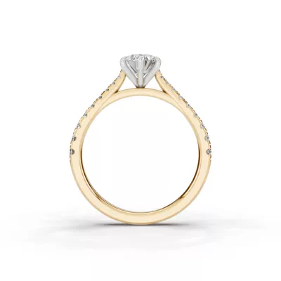 Tradition Cathedral Pavé 1.00 ct. Oval Lab Engagement Ring (2.2mm)