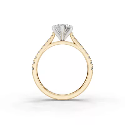 Tradition Cathedral Pavé 1.50 ct. Oval Lab Engagement Ring (2.2mm)