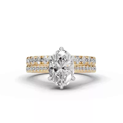 Tradition Cathedral Pavé 1.50 ct. Oval Lab Engagement Ring (2.2mm)