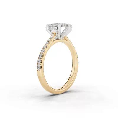 Tradition Cathedral Pavé 2.00 ct. Oval Lab Engagement Ring (2.2mm)