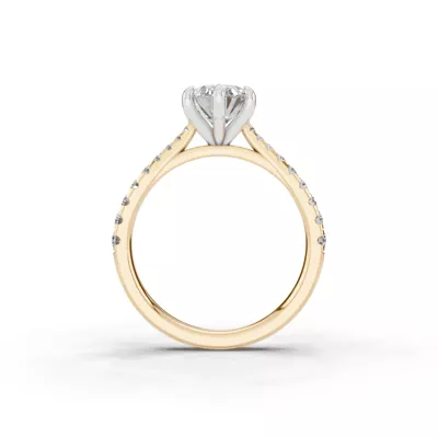 Tradition Cathedral Pavé 2.00 ct. Oval Lab Engagement Ring (2.2mm)