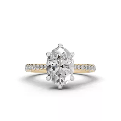 Tradition Cathedral Pavé 2.00 ct. Oval Lab Engagement Ring (2.2mm)