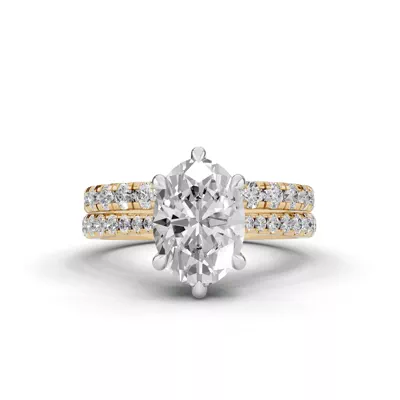 Tradition Cathedral Pavé 2.00 ct. Oval Lab Engagement Ring (2.2mm)