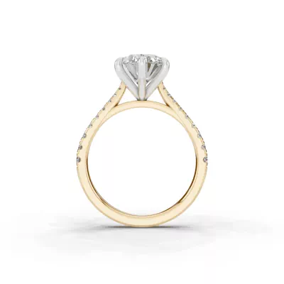 Tradition Cathedral Pavé 3.00 ct. Oval Lab Engagement Ring (2.2mm)