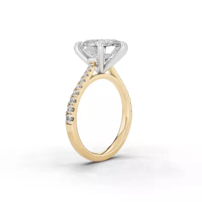 Tradition Cathedral Pavé 4.00 ct. Oval Lab Engagement Ring (2.2mm)