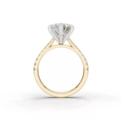 Tradition Cathedral Pavé 4.00 ct. Oval Lab Engagement Ring (2.2mm)