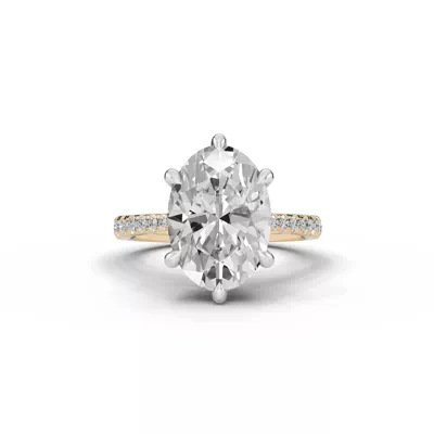 Tradition Cathedral Pavé 4.00 ct. Oval Lab Engagement Ring (2.2mm)