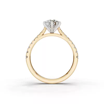 Tradition Cathedral Pavé 1.00 ct. Round Lab Engagement Ring (2.2mm)