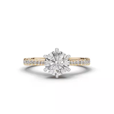 Tradition Cathedral Pavé 1.00 ct. Round Lab Engagement Ring (2.2mm)