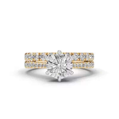 Tradition Cathedral Pavé 1.00 ct. Round Lab Engagement Ring (2.2mm)