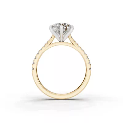 Tradition Cathedral Pavé 2.00 ct. Round Lab Engagement Ring (2.2mm)