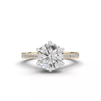 Tradition Cathedral Pavé 2.00 ct. Round Lab Engagement Ring (2.2mm)