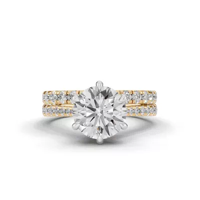 Tradition Cathedral Pavé 2.00 ct. Round Lab Engagement Ring (2.2mm)
