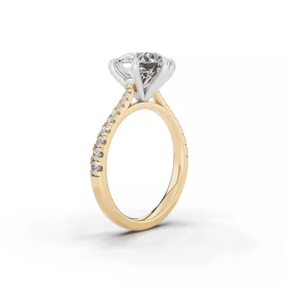 Tradition Cathedral Pavé 3.00 ct. Round Lab Engagement Ring (2.2mm)