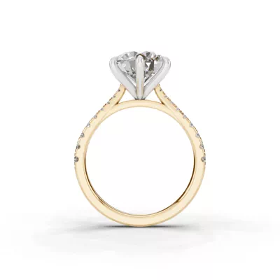 Tradition Cathedral Pavé 3.00 ct. Round Lab Engagement Ring (2.2mm)
