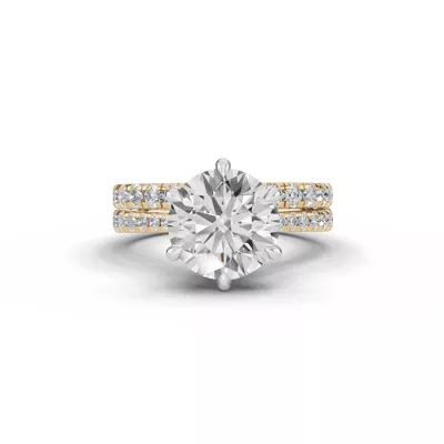 Tradition Cathedral Pavé 3.00 ct. Round Lab Engagement Ring (2.2mm)