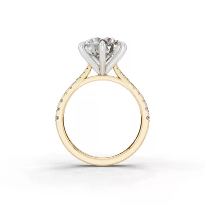 Tradition Cathedral Pavé 4.00 ct. Round Lab Engagement Ring (2.2mm)