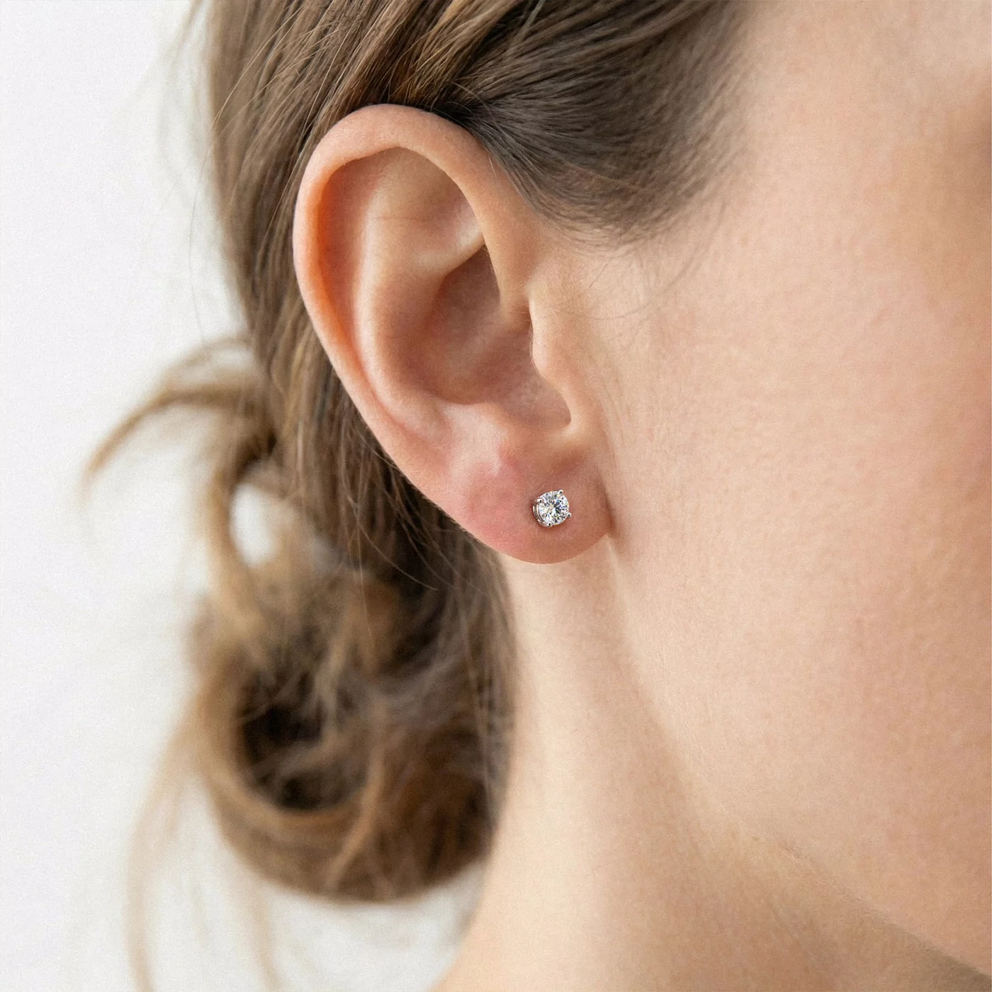 Lab Diamond Stud Screw-Back Earrings (3/4 ct. tw.) - Platinum