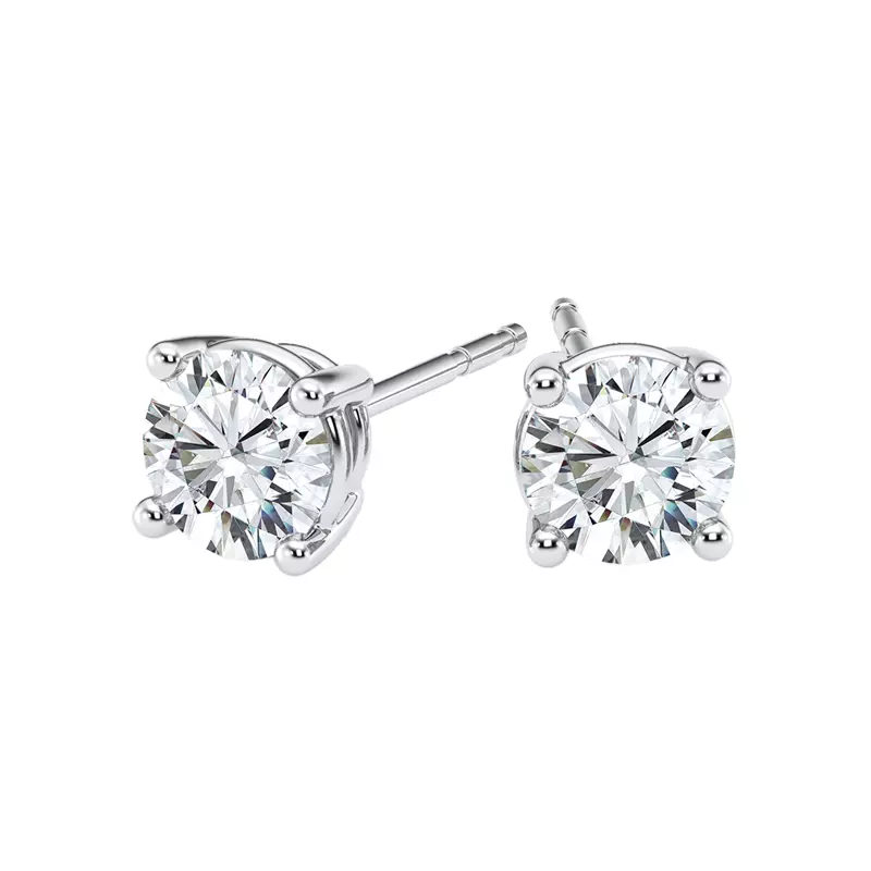14K White Gold Lab Diamond Stud Earrings (3/4 ct. tw.)