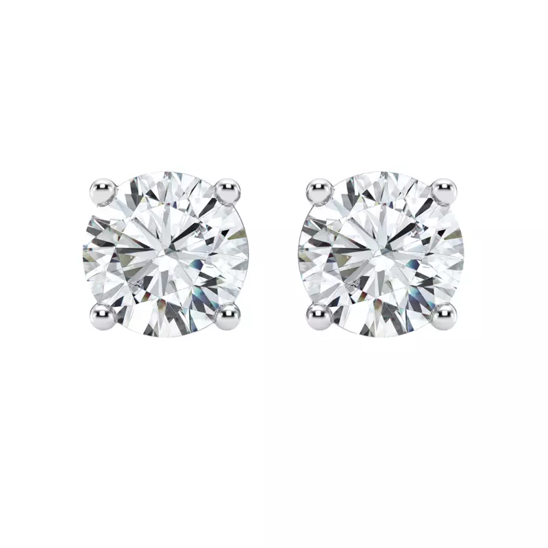 14K White Gold Lab Diamond Stud Earrings (4 ct. tw.)
