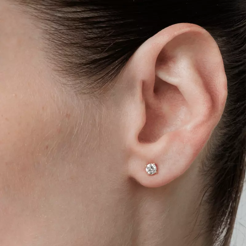 14K Yellow Gold Lab Diamond Stud Earrings (1/4 ct. tw.)