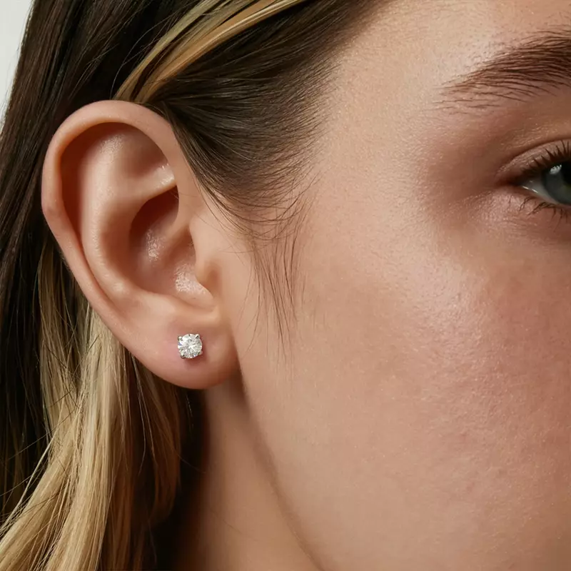 14K Yellow Gold Lab Diamond Stud Earrings (3/4 ct. tw.)