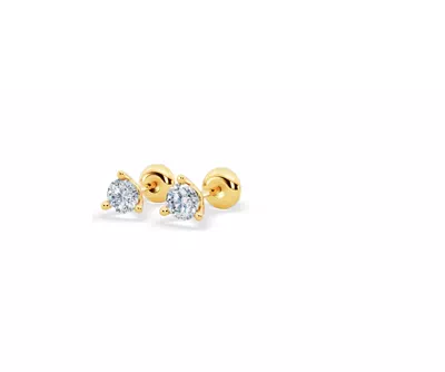 Three-Prong Martini Lab Diamond Screw-Back Earrings (1/4 ct. tw.)