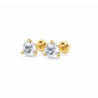 Three-Prong Martini Lab Diamond Screw-Back Earrings (1 1/2 ct. tw.)