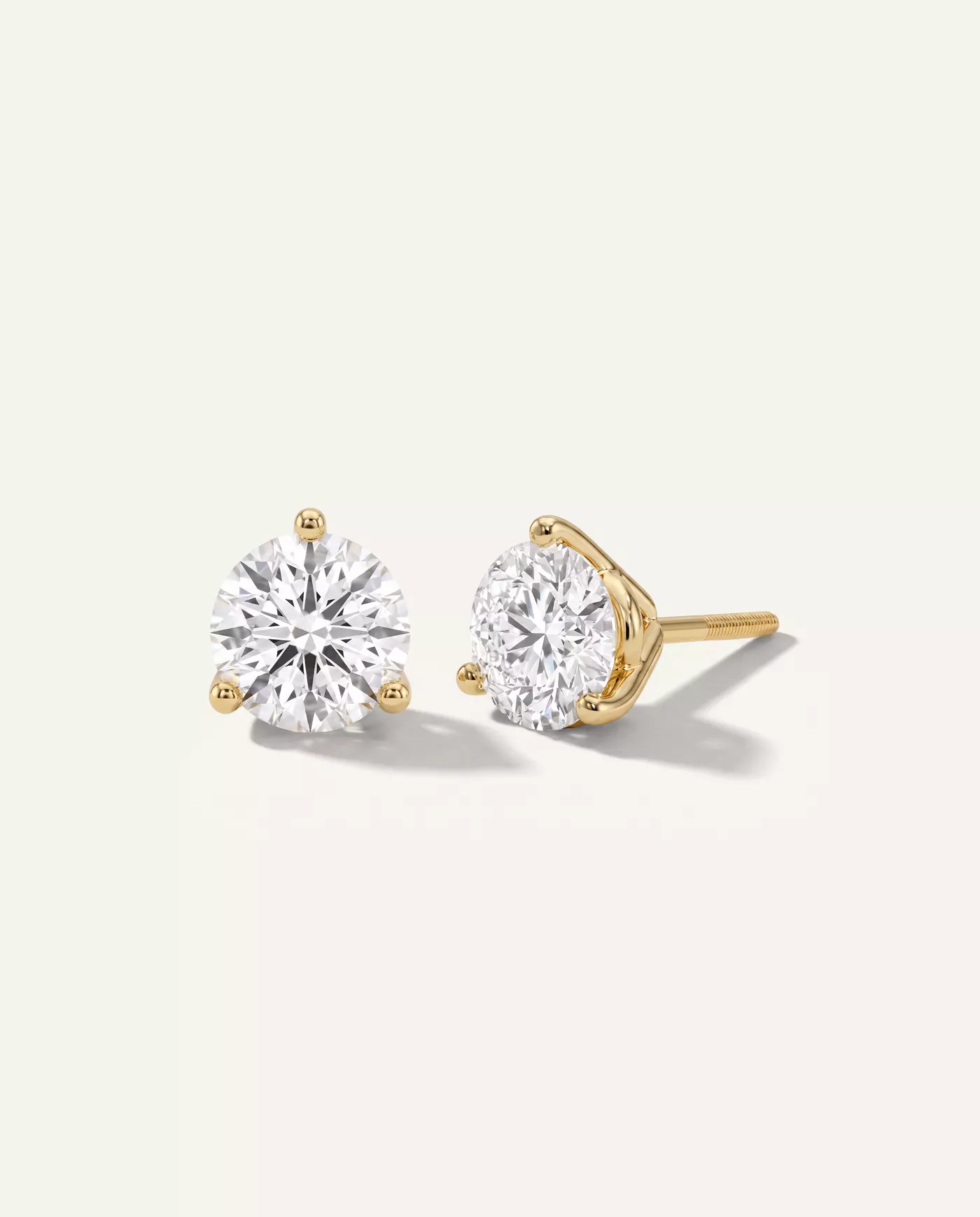 Three-Prong Martini Lab Diamond Screw-Back Earrings (3 ct. tw.)