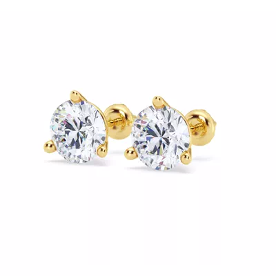 Three-Prong Martini Lab Diamond Screw-Back Earrings (4 ct. tw.)