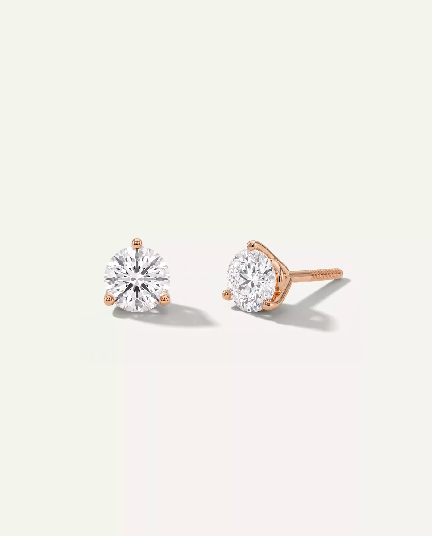 Three-Prong Martini Lab Diamond Screw-Back Earrings (1/4 ct. tw.)