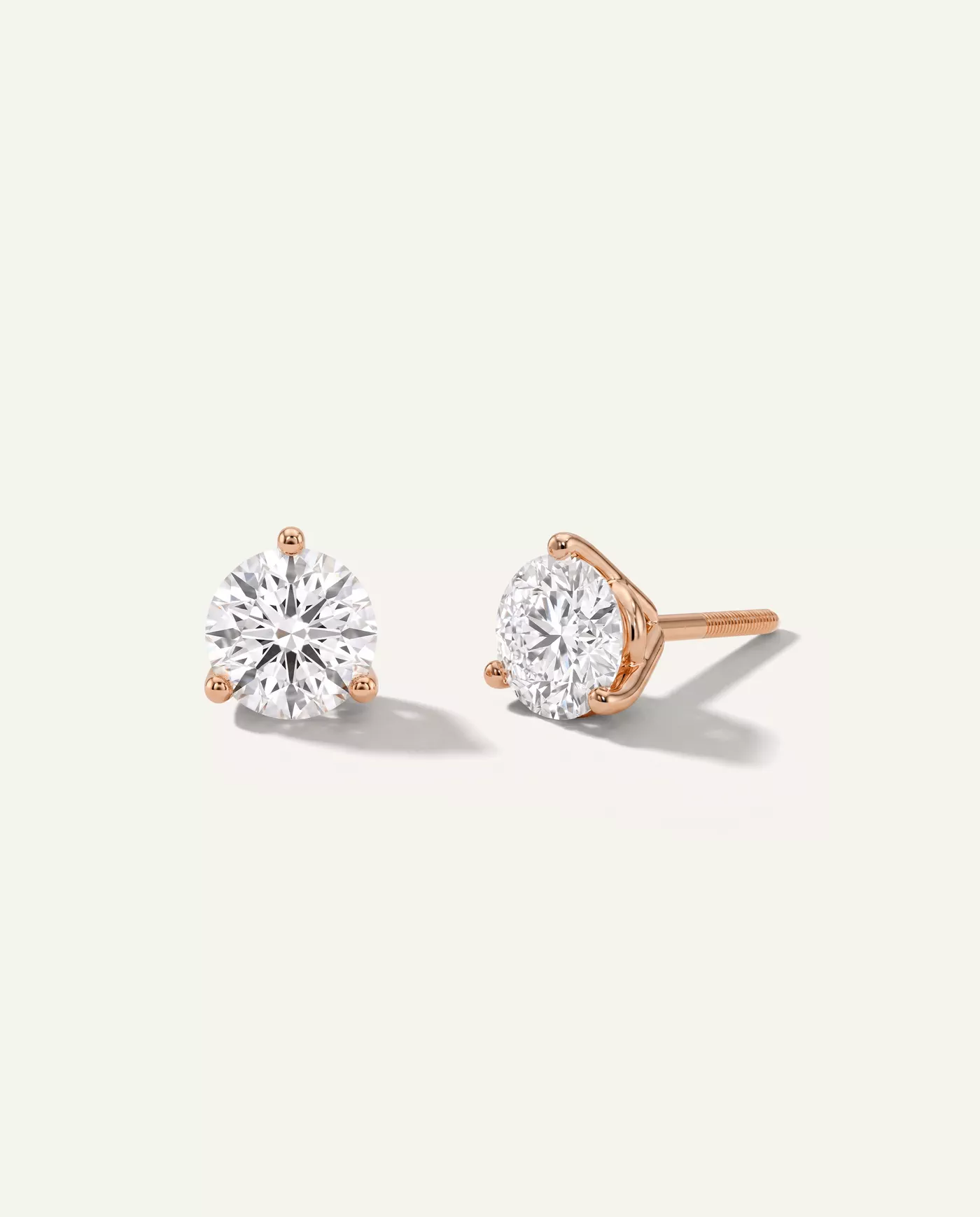 Three-Prong Martini Lab Diamond Screw-Back Earrings (1 1/2 ct. tw.)