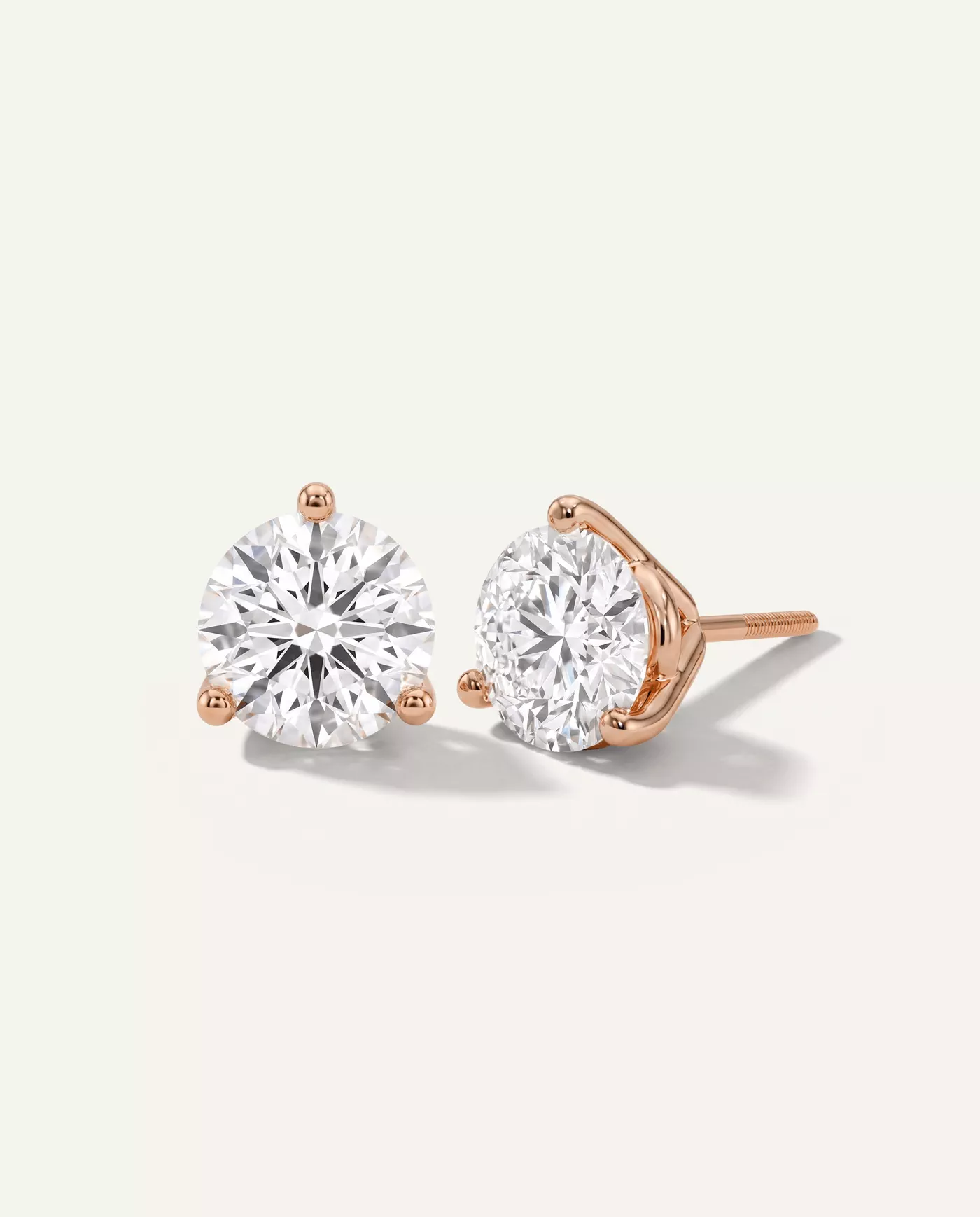 Three-Prong Martini Lab Diamond Screw-Back Earrings (5 ct. tw.)