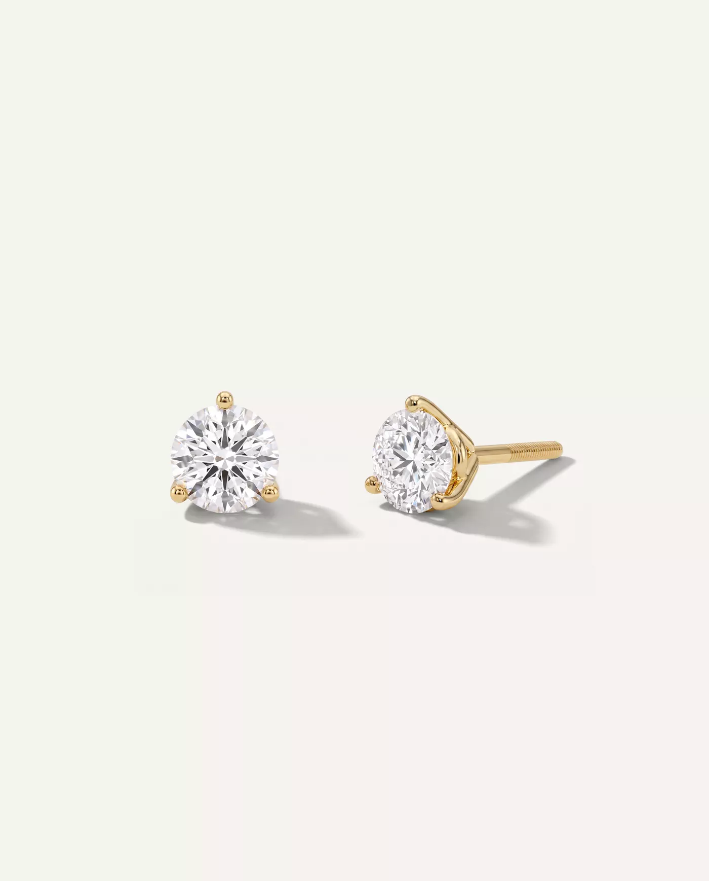 Three-Prong Martini Lab Diamond Screw-Back Earrings (1/4 ct. tw.)
