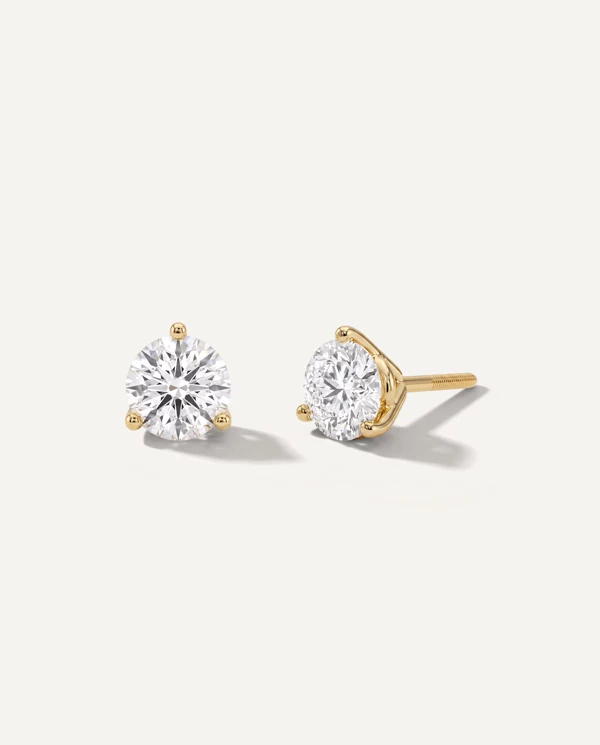 items Three-Prong Martini Lab Diamond Screw-Back earrings (1 ct. tw.)