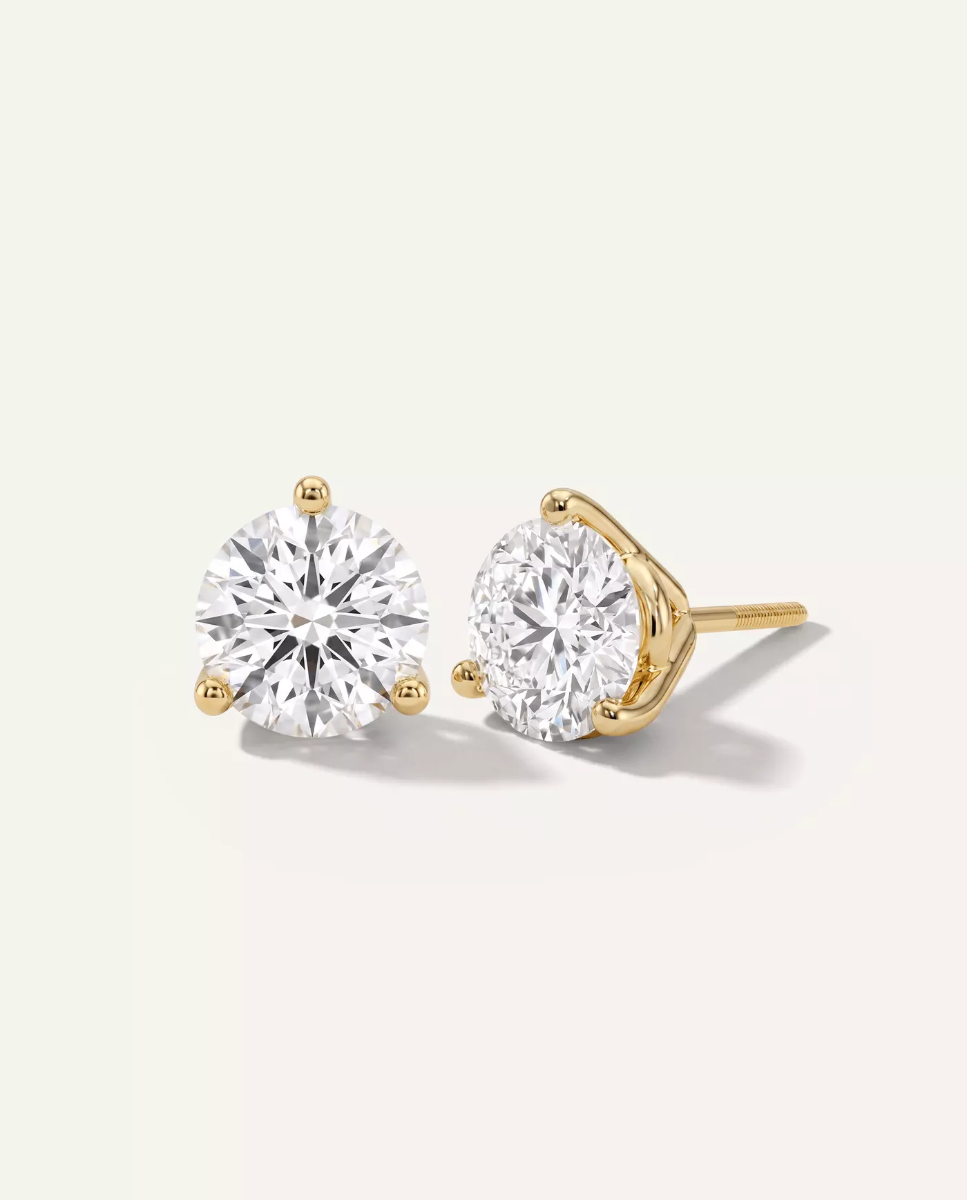 Three-Prong Martini Lab Diamond Screw-Back Earrings (5 ct. tw.)
