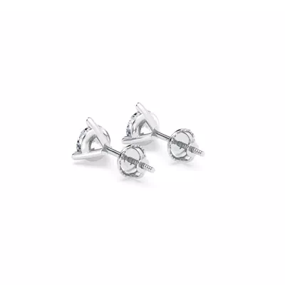 Three-Prong Martini Lab Diamond Screw-Back Earrings (3/4 ct. tw.)