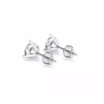Three-Prong Martini Lab Diamond Screw-Back Earrings (1 1/2 ct. tw.)