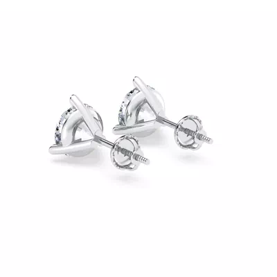 Three-Prong Martini Lab Diamond Screw-Back Earrings (3 ct. tw.)