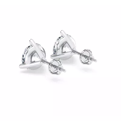 Three-Prong Martini Lab Diamond Screw-Back Earrings (4 ct. tw.)